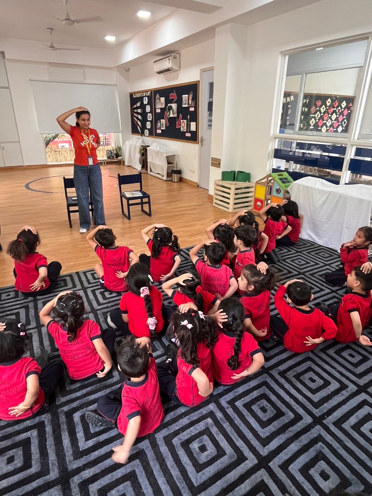 Classroom session with children